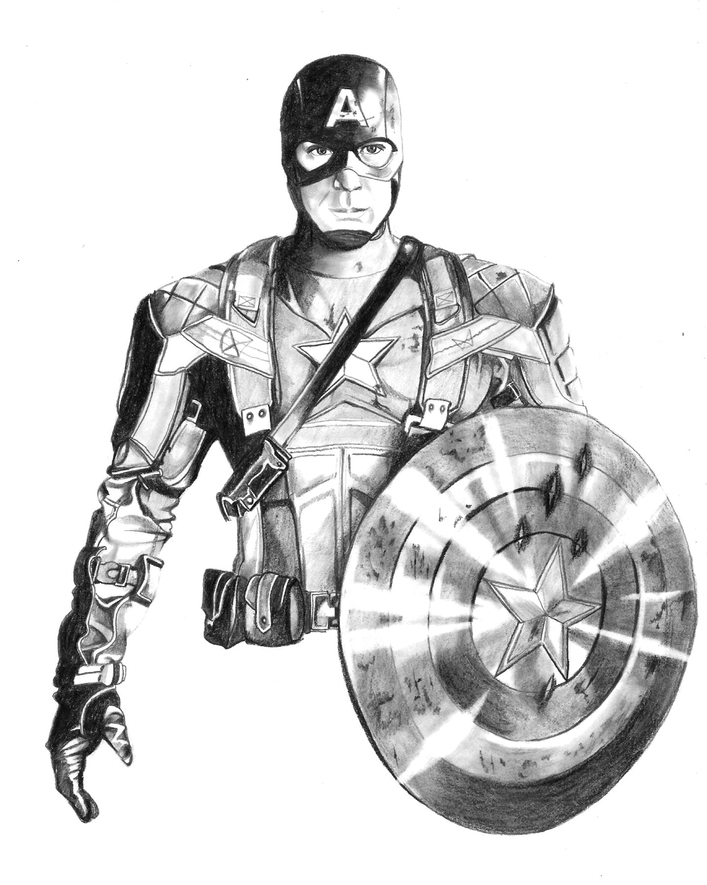 CAPITÁN AMERICA │ Dibujo a Lápiz por Norebo — Steemit